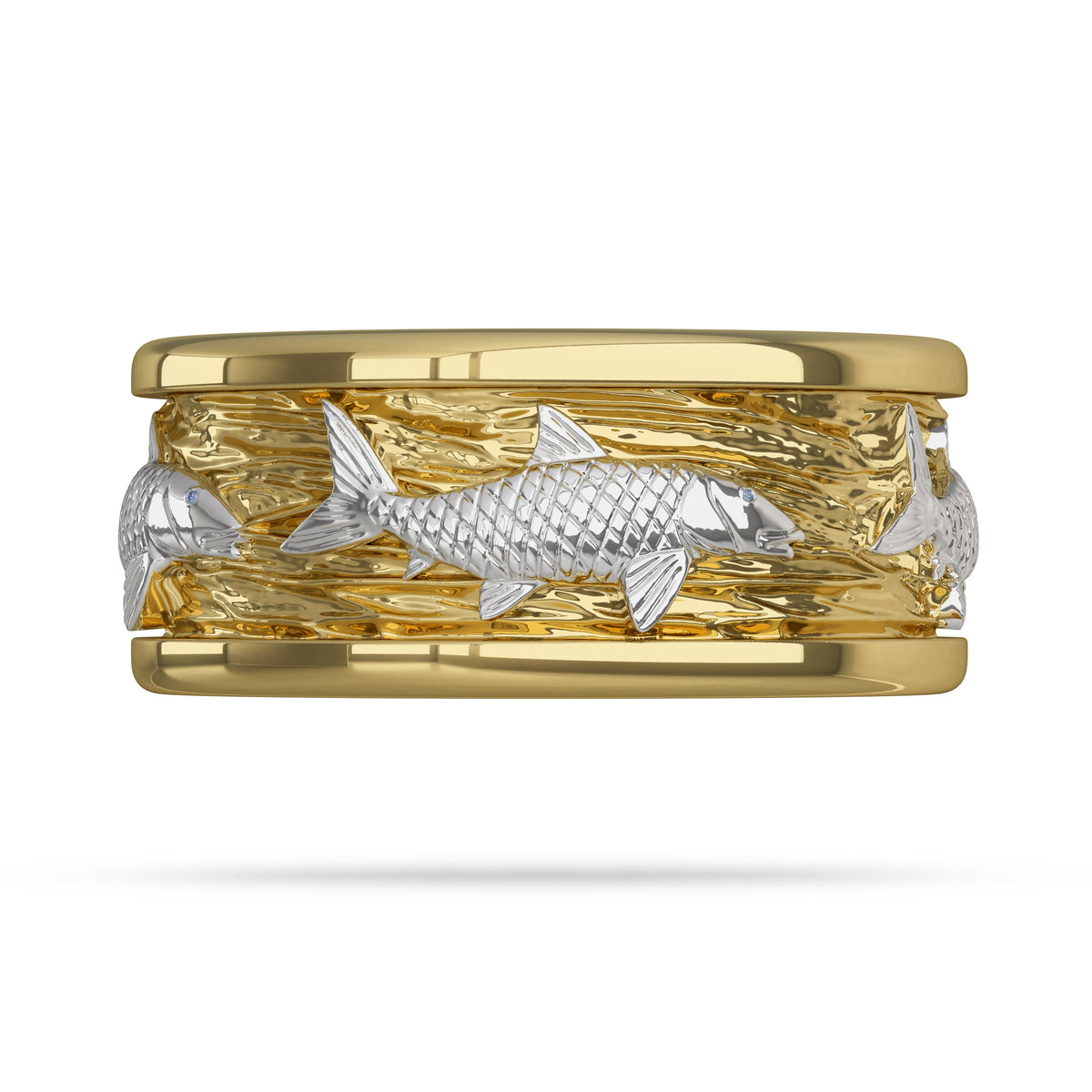 Bonefish Ring 11.5 / 14K Gold / Solid Yellow Gold by Nautical Treasure Jewelry