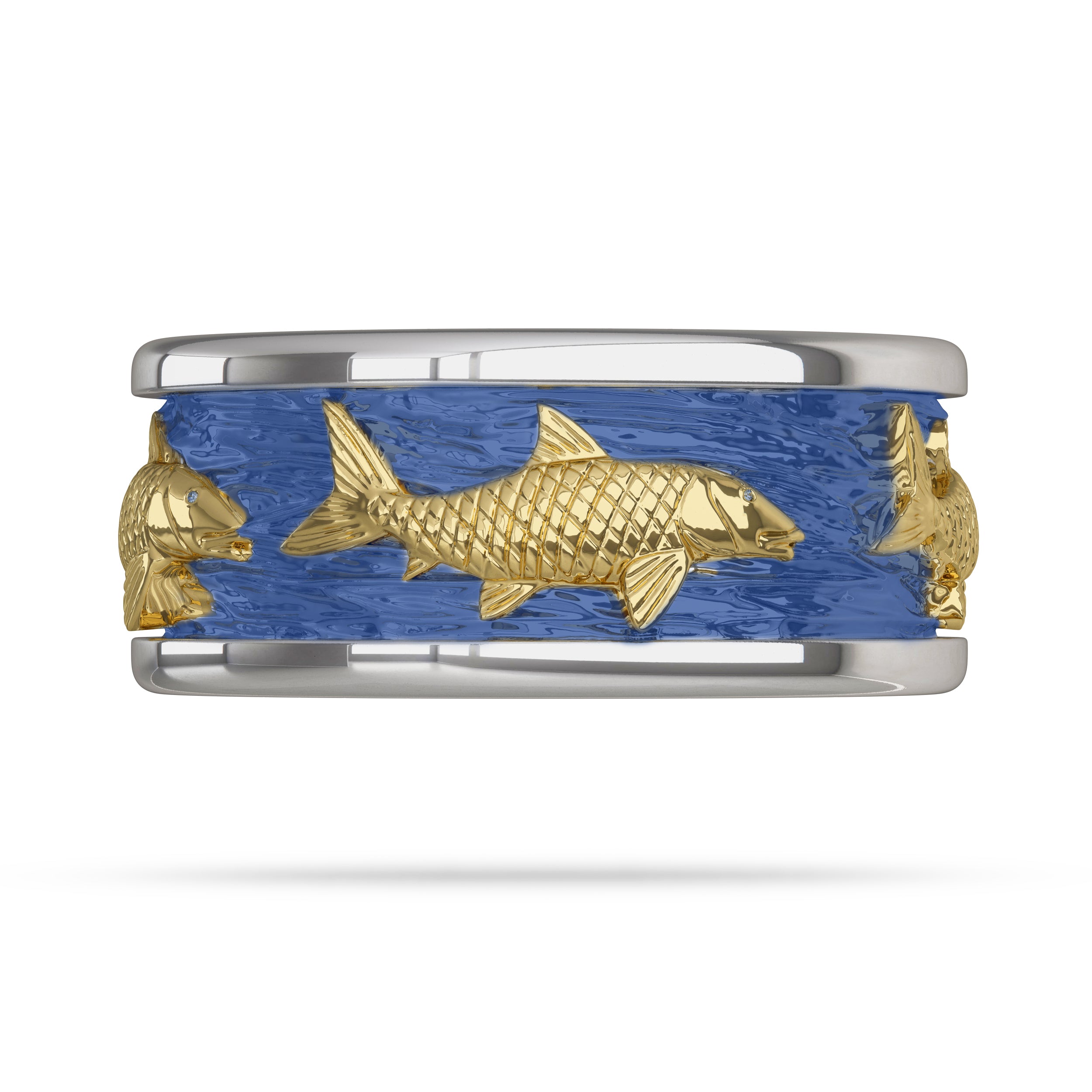 2 Tone Gold Bonefish Ring Inshore 