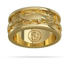 Gold Bonefish Ring by Nautical Treasure 
