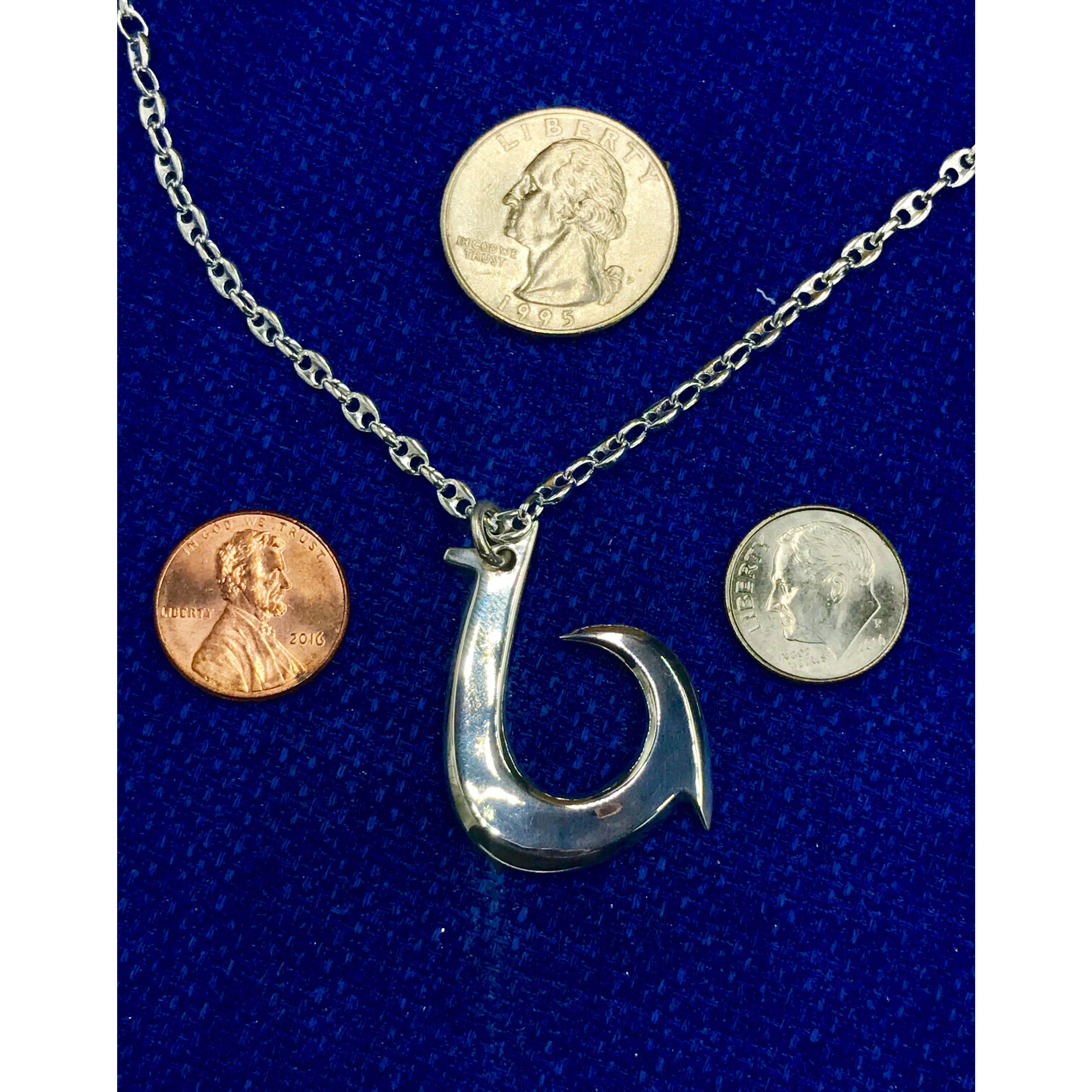 blue polynesian fish hook Polynesian Circle Fish Hook Pendant I Nautical Treasure Jewelry by Nautical Treasure Jewelry