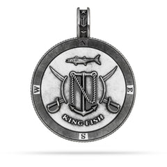 Mackerel "Kingfish" Compass Medallion Pendant