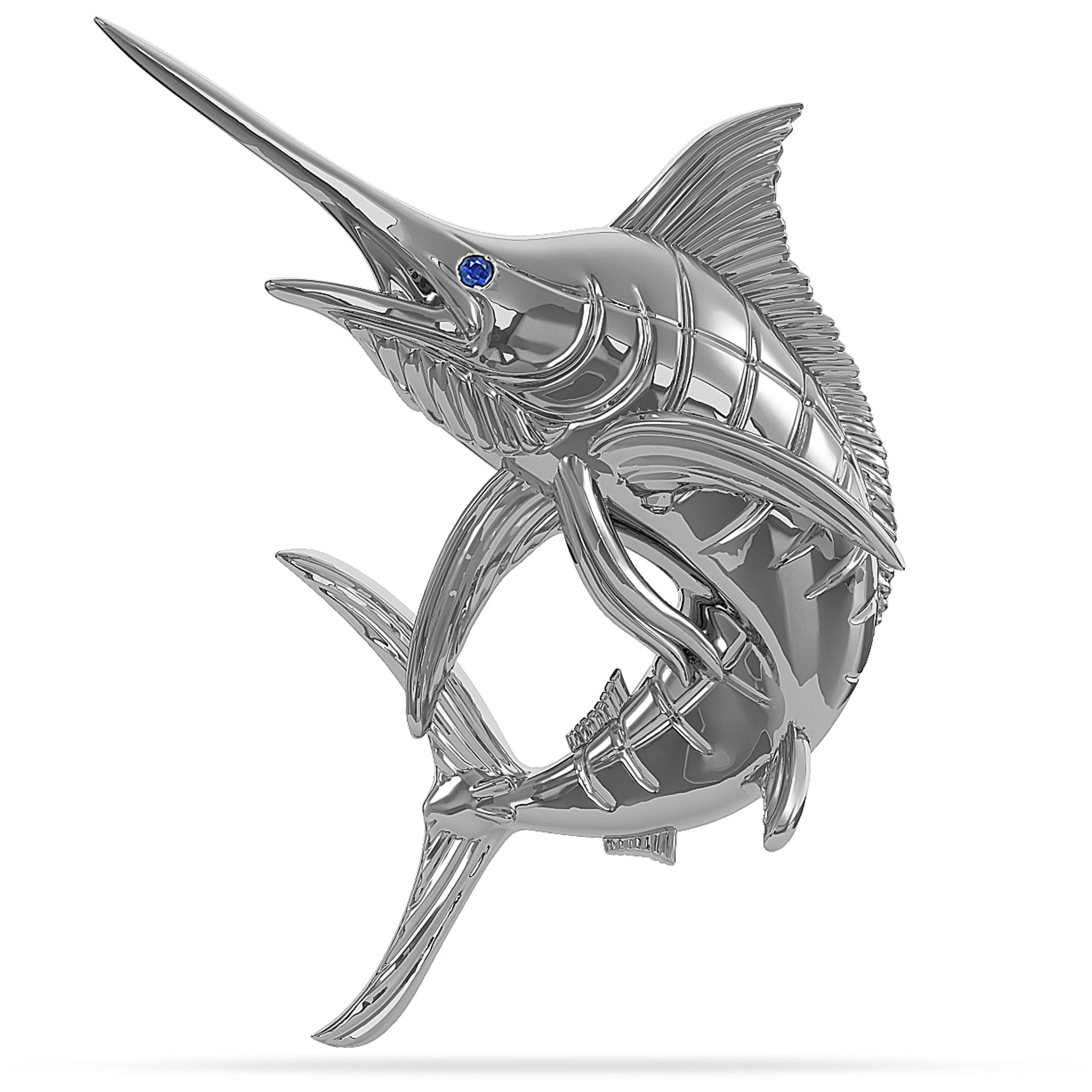 Sculpt Rings™ Swordfish Blue Marlin Fish Fishing Punk Pendant Necklace  Steel 