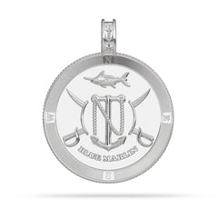 Blue Marlin Compass Medallion Pendant