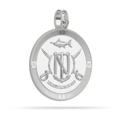 Blue Marlin Compass Medallion Pendant