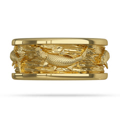 Tarpon Breach and Roll Ring in Yellow Gold