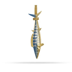 Gold Wahoo Pendant detailed