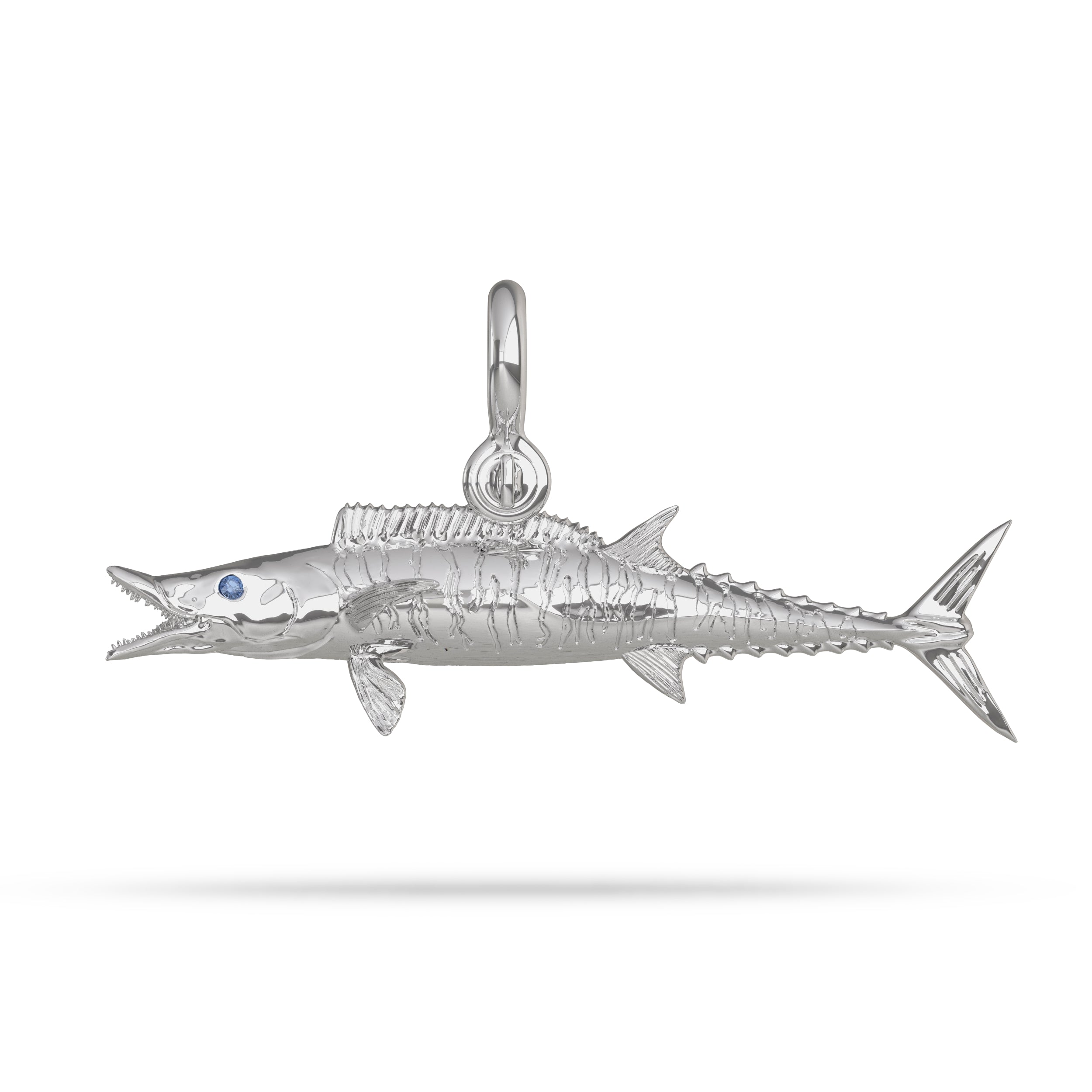 Sterling Silver Wahoo Fish Pendant 